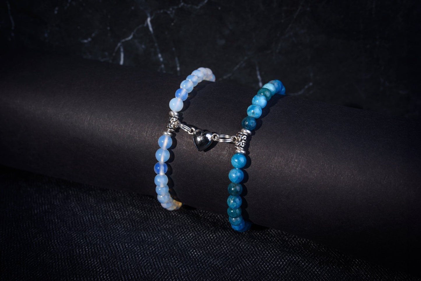 Apatite bracelet with silver – Bonding with the heart