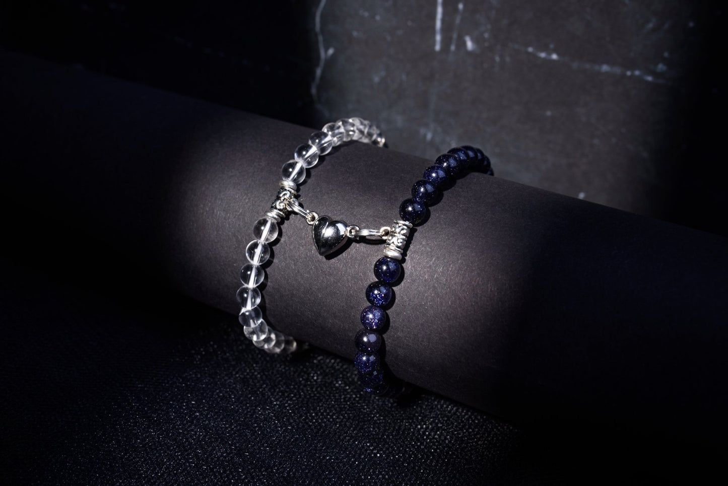 Cairo night crystal bracelet with silver – Bonding with the heart