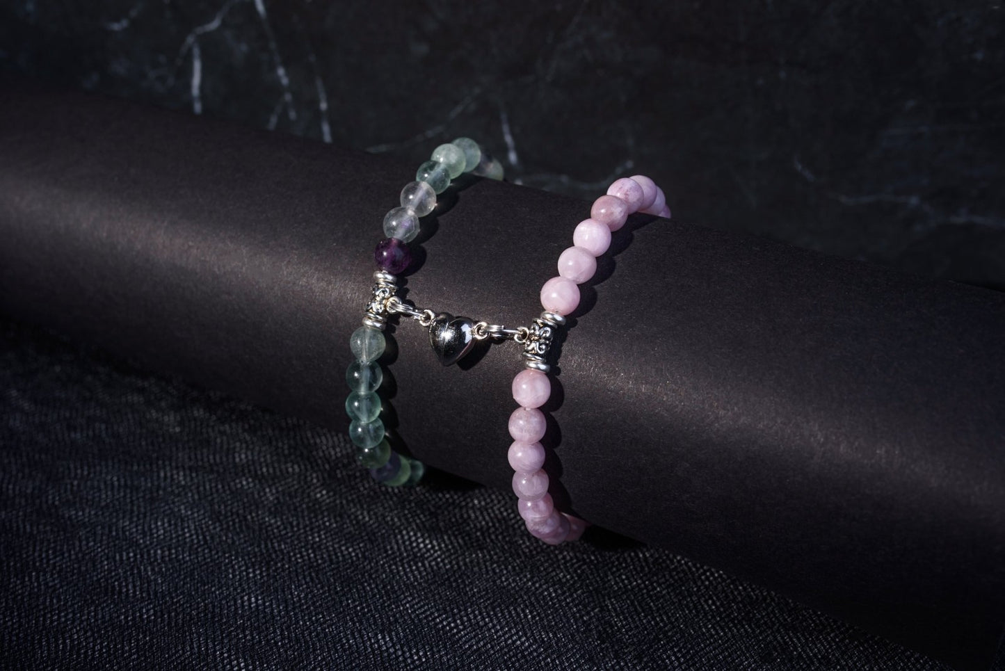 Fluorite bracelet with silver – Bonding with the heart