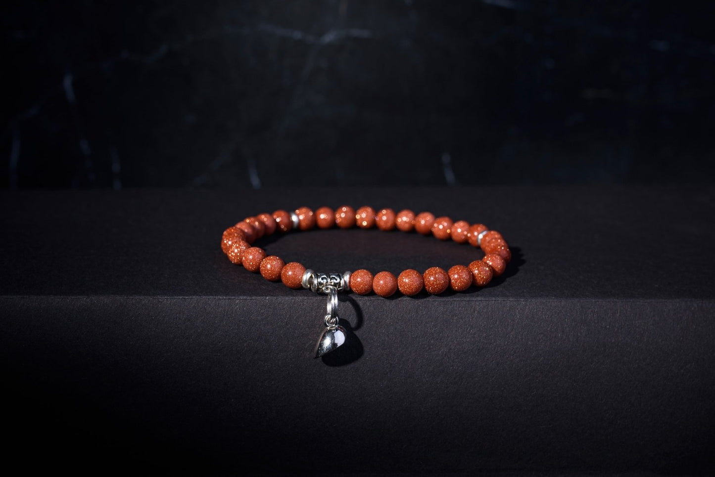 Goldstone bracelet with silver – Bonding with the heart