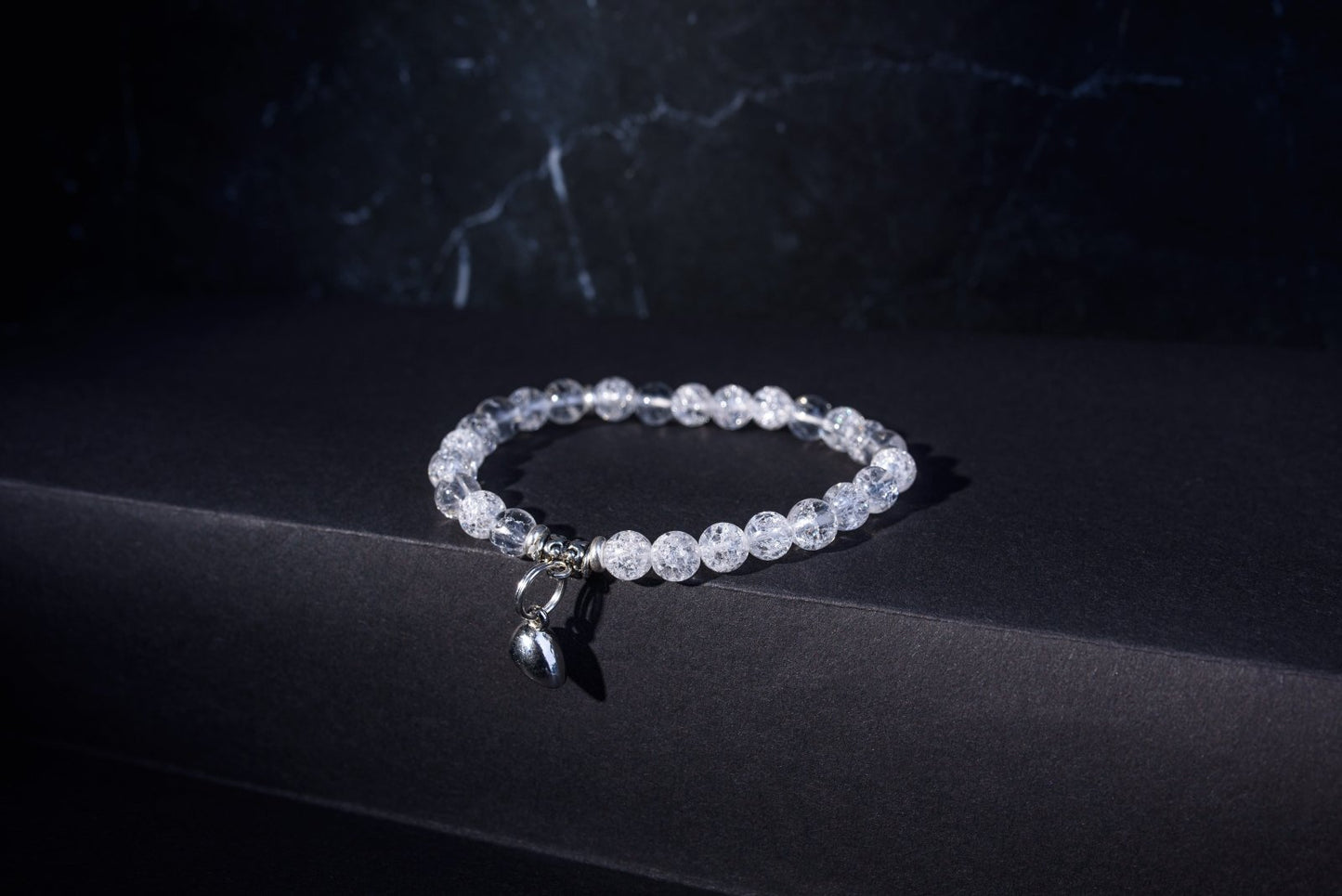 Ice quartz bracelet with silver – Bonding with the heart