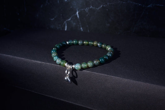 Moss agate bracelet with silver – Bonding with the heart