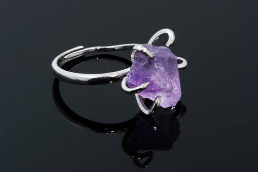 Amethyst Ring - Paw Charm