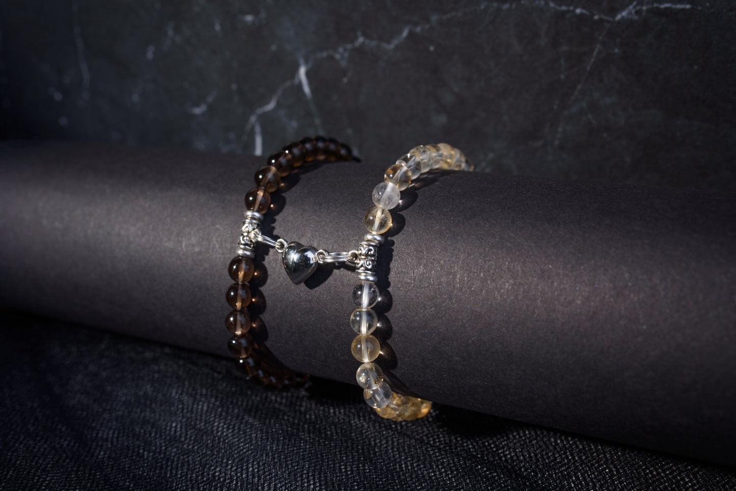 Smoke quartz bracelet with silver – Bonding with the heart