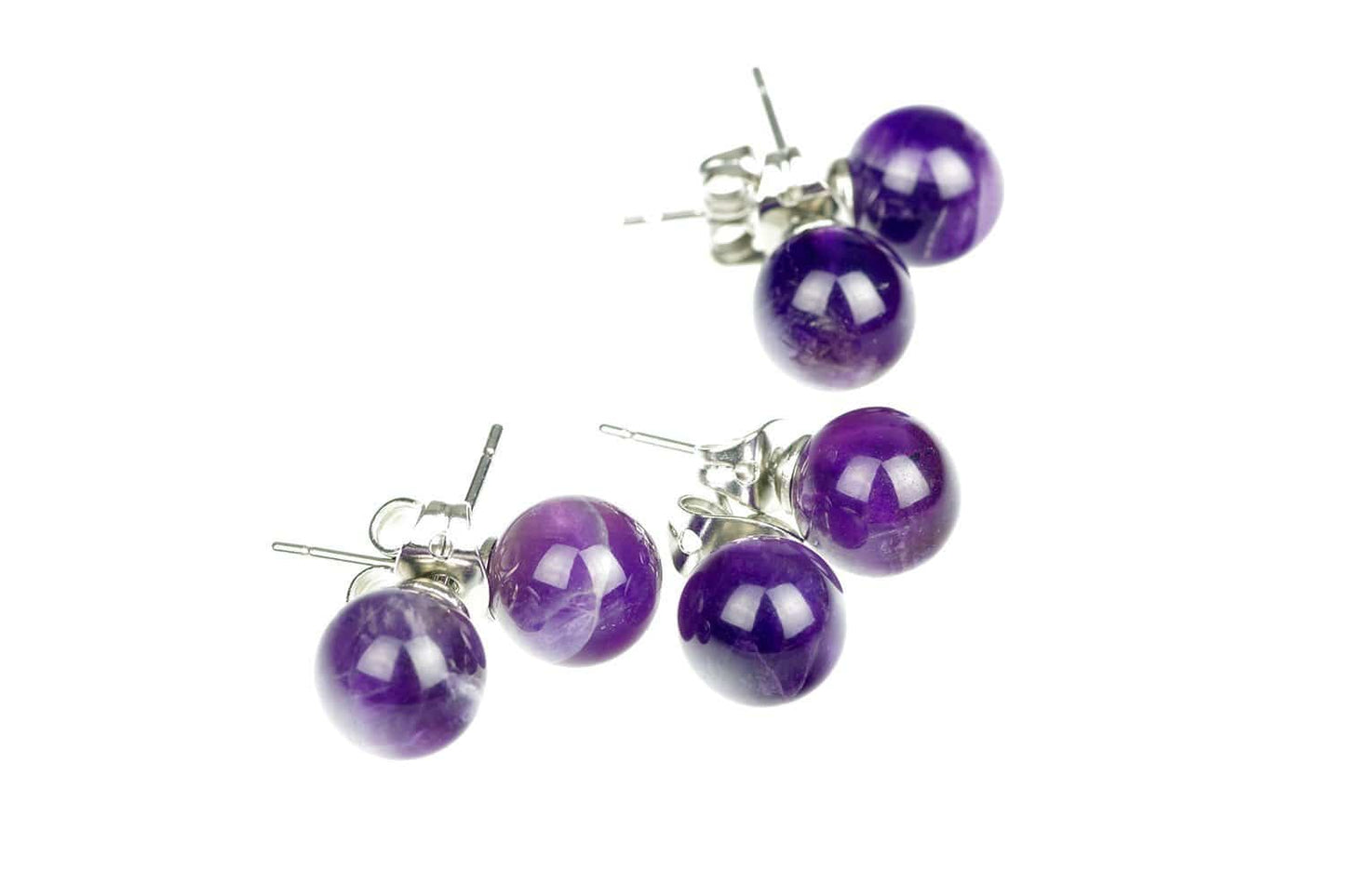 Amethyst earrings – 8mm