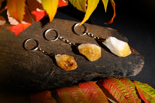 Citrine keychain – Point