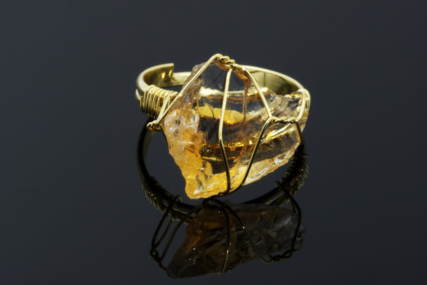 Citrine Ring - Braided