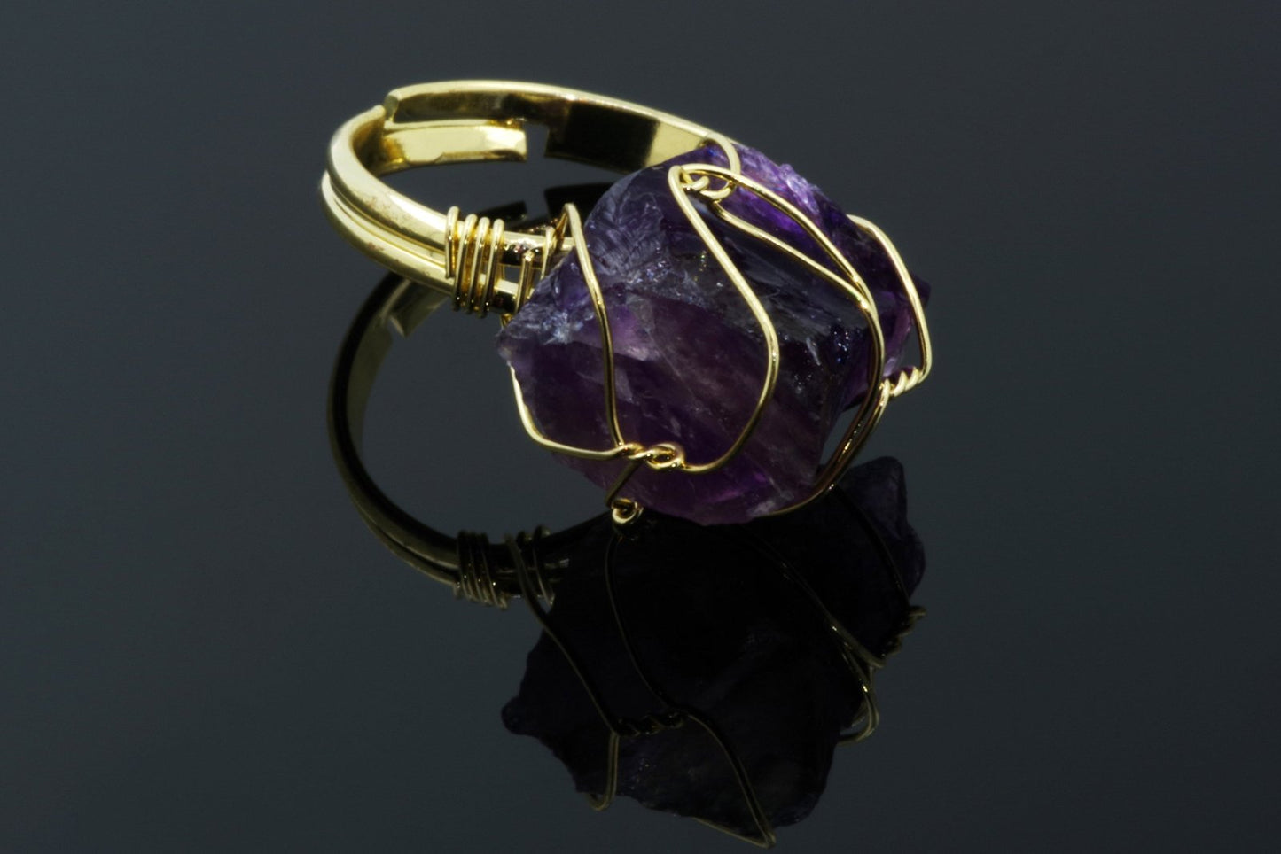 Amethyst Ring - Braided