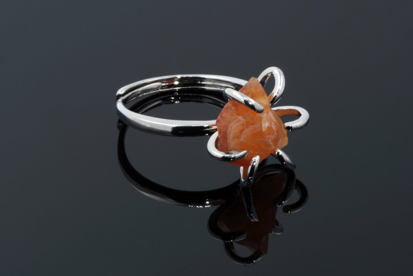 Carnelian Ring - Paw Charm